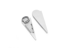 Difuzory a koncovky - Koncovka profilu WALLE12 D stříbrná, B8890040