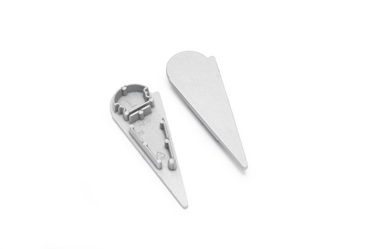 Difuzory a koncovky - Koncovka profilu WALLE12 D stříbrná, B8890040 - foto 1