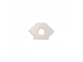 Difuzory a koncovky - Koncovka profilu RECESSED 11 s otvorem, šedá