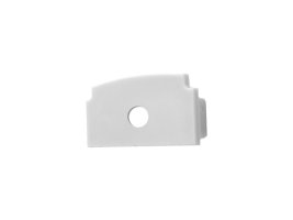 Difuzory a koncovky - Koncovka profilu RECESSED 5 s otvorem, šedá