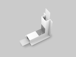 Úchyty, spojky, závěsný materiál - VARIO30-05 rohová spojka 270 st bent bílá, V4770001s