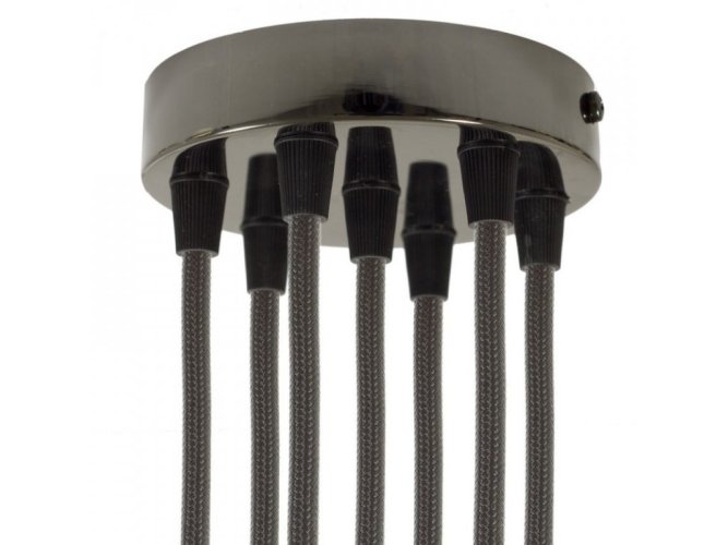 Baldachýny, montury - Válcový kovový stropní baldachýn - 7otvorů - foto 1