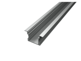 Vestavné profily - Hliníkový LED profil RECESSED 2, zapuštěný, stříbrný
