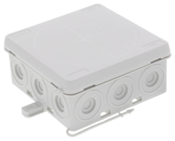 krabice a věnečky - Krabice do vlhka, WISKA 86 x 86 x 41mm zaklap., IP55( F12 ), KA 012