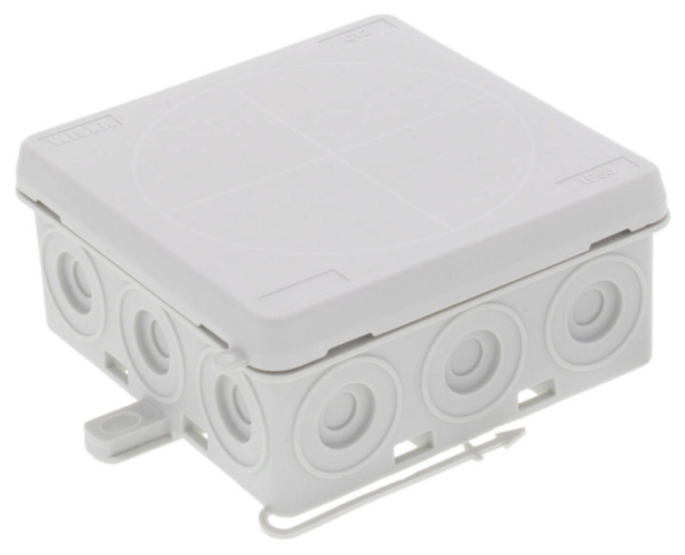 krabice a věnečky - Krabice do vlhka, WISKA 86 x 86 x 41mm zaklap., IP55( F12 ), KA 012 - foto 1