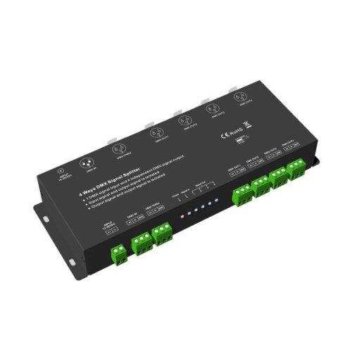 Ovladače, řídící jednotky - DMX zesilovač signálu, max. 0.5A, 12-36V, 3 roky záruka, OP6391 - foto 1