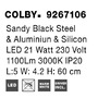 Podélná - NV 9267106 Nástěnné svítidlo COLBY černý hliník a akryl LED 21W 230V 3000K IP20 - NOVA LUCE - foto 9
