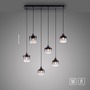 Vícečetná - LD 15425-18 ZEA LED závěsné svítidlo černé 6-ramenné kouřové sklo moderní do interiéru - LEUCHTEN DIREKT / JUST LIGHT - foto 9
