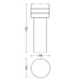 SmartHome Paul Neuhaus - PH 17405/47/P0 Hue White Venkovní sloupkové svítidlo Philips Tuar 17405/47/P0 nerez, 2700K, 40cm - PHILIPS HUE (915005561601) - foto 9