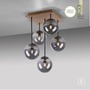Vícečetná - LD 11395-79 GREEN WIDO LED stropní svítidlo 5 ramenné dřevo kouřová barva v udržitelném designu IP20 - LEUCHTEN DIREKT / JUST LIGHT - foto 9