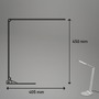 Stolní lampy pracovní - BRILO 7414-014 CCT-LED stolní lampa na psací stůl, 83 cm, 12 W, 680 lm, stříbrná - BRILO - foto 9