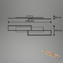 Hranatá - BRILO 3809014 BRILONER Cornice LED stropní svítidlo, stmívatelné, 2 rámy, 4100lm, 38W, CCT ovladač, dálkový ovladač, černá 3809014 - foto 9