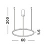 Kruhová - NV 9345600 Závěsné svítidlo TARQUIN bílý hliník a akryl LED 36W 230V 3000K IP20 stmívatelné - NOVA LUCE - foto 9