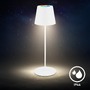 Stolní lampy dekorační - BRILO 7510016 Calida 3 v 1 RGBW LED stolní lampička bezdrátová IP44, stmívatelné, dotykový vypínač, bílá - BRILO - foto 9