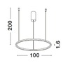 Kruhová - NV 9345610 Závěsné svítidlo TARQUIN broušený zlatý hliník a akryl LED 58W 230V 3000K IP20 stmívatelné - NOVA LUCE - foto 9