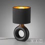 Stolní lampy dekorační - LD 14193-18 CARARA stolní lampa černá / zlatá šňůrový vypínač látkové stínidlo - JUST LIGHT - foto 9