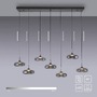 Vícečetná - LD 15695-15 Kolekce Schöner Wohnen LED závěsné svítidlo POSH, šedá, 7-ramenné, stmívatelné, SimplyDim, 3000K - JUST LIGHT - foto 9