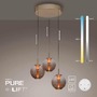 Dekorativní - PN 2222-97 Závěsné svítidlo PURE E-Infinity bronz , elektricky nastavitelná výška, ovladač 2200-5000K - PAUL NEUHAUS - foto 9