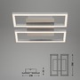 Hranatá - BRI 3107012 LED rám 28 cm 2x14,5W 1400lm matný nikl (starý kód: BRI 3107-012) - BRILONER - foto 9