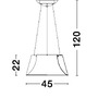 Kruhová - NV 9077882 Závěsné svítidlo VOLCANO kov a akrylový difuzor bílá LED 33W 230V 3000K IP20 - NOVA LUCE - foto 9