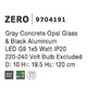 Koule - NV 9704191 Závěsné svítidlo ZERO šedý beton opálové sklo a černý hliník G9 1x5W IP20 220-240V bez žárovky 10 - NOVA LUCE - foto 9