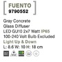 Nástěnná - NV 9790552 Venkovní nástěnné svítidlo FUENTO šedý beton skleněný difuzor GU10 2x7W IP65 100-240V bez žárovky světlo nahoru a dolů - NOVA LUCE - foto 9