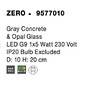 Stolní lampy dekorační - NV 9577010 Stolní lampa ZERO šedý beton a opálové sklo G9 1x5W 230V IP20 bez žárovky - NOVA LUCE - foto 9