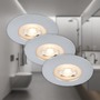 Kruhová - BRI 7046-034 3ks sada LED vestavné svítidlo, pr. 9 cm, 5 W, matný chrom - BRILONER - foto 9