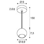 Subtilní - LA 1008172 LIGHT EYE® 90 závěsné svítidlo, GU10, délka závěsu 150cm, 1x max. 6W, matně černá - BIG WHITE (SLV) - foto 9