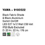 Stojací lampy - NV 9180522 Stojací lampa YAMA černé stínidlo a černý hliník vypínač na těle E27 1x12W 230V IP20 bez žárovky - NOVA LUCE - foto 9
