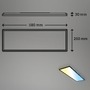 Hranatá - BRILO 7403-015 Ultraploché CCT svítidlo LED panel, 29,3 cm, LED, 23 W, 3000 lm, černá - BRILO - foto 9
