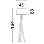 Stojací lampy - NV 9145071 Stojací lampa SALINO stínidlo slonovinová bílá přírodní dřevo E27 1x12W 230V IP20 bez žárovky - NOVA LUCE - foto 9