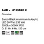 Kruhová - NV 8105602 D Závěsné svítidlo ALBI černý hliník a akryl LED 50W 230V 3000K IP20 stmívatelné - NOVA LUCE - foto 9
