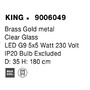 Vícečetná - NV 9006049 Závěsné svítidlo KING mosazný zlatý kov foukané čiré sklo G9 3x5W 230V IP20 bez žárovky - NOVA LUCE - foto 9