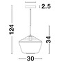 Kónická - NV 9426733 Závěsné svítidlo PRISMA čiré sklo zlatý kov E27 1x12W 230V IP20 bez žárovky - NOVA LUCE - foto 9