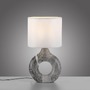 Stolní lampy dekorační - LD 14193-15 CARARA stolní lampa šedá mramorový vzhled bílé látkové stínidlo s vypínačem - JUST LIGHT - foto 9