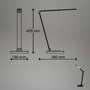 Stolní lampy pracovní - BRILO 7543015 Cuma LED lampa na psací stůl, bezdrátové nabíjení telefonu, stmívatelná, černá - BRILO - foto 9