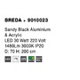 Kruhová - NV 9010023 Závěsné svítidlo BREDA černý hliník a akryl LED 30W 220V 3000K IP20 - NOVA LUCE - foto 9