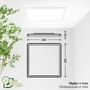 Hranatá - BRILO 7547016 Tava A LED stropní svítidlo, třída A, přímé a nepřímé osvětlení, 50.000h, 29x29 cm, bílé - BRILO - foto 9