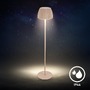 Stojací lampy - BRILO 1238011 nabíjecí stojanová lampa Riffle - 124 cm, 4,2W, 400lm, bezdrátová, LED, stmívatelná, dotykový vypínač, béžová - BRILO - foto 9