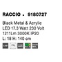 Stojací lampy - NV 9180727 Stojací lampa RACCIO černý kov a akryl LED 17.3W 230V 3000K IP20 - NOVA LUCE - foto 9