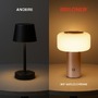 Stolní lampy dekorační - BRILO 7580014 Juna stolní lampa - 1,8W, 210lm, nabíjecí, LED, stmívatelné, dotykový vypínač, teplá bílá, kávová - BRILO - foto 9