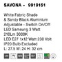 Dekorativní - NV 9919151 Nástěnné svítidlo SAVONA bílá / černá, vypínač na těle, 3W 3000K + E27 12W bez žárovky - NOVA LUCE - foto 9