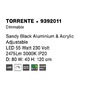 Kruhová - NV 9392011 Závěsné svítidlo TORRENTE černý hliník a akryl nastavitelné LED 55W 230V 3000K IP20 stmívatelné - NOVA LUCE - foto 9