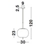 Koule - NV 9624071 Závěsné svítidlo LATO černý kov a opálové sklo E27 1x12W 230V IP20 bez žárovky - NOVA LUCE - foto 9