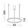 Kruhová - NV 9345603 Závěsné svítidlo TARQUIN šampaň stříbrný hliník a akryl LED 36W 230V 3000K IP20 stmívatelné - NOVA LUCE - foto 9