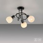 Bodová - LD 12153-18 LOKI LED stropní svítidlo černé 3 ramenné opálové sklo do obývacího pokoje 3000K - JUST LIGHT - foto 9