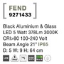 Sloupková - NV 9271433 Venkovní sloupkové svítidlo FEND černý hliník a sklo LED 5W 3000K 100-240V 21st. IP65 - NOVA LUCE - foto 9