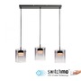 Vícečetná - LD 14043-18 LED závěsné svítidlo černé 3-ramenné do jídelny, krokově stmívatelné, 3000K - JUST LIGHT - foto 9