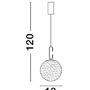 Koule - NV 9695224 Závěsné svítidlo HOOK saténový zlatý kov a opálové bílé sklo LED 10.6W 230V 3000K IP20 - NOVA LUCE - foto 9